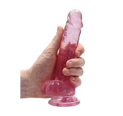 Dildo różowe z mocną przyssawką różowy orgazm 19cm